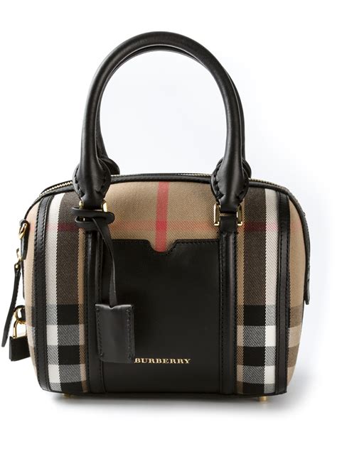 burberry bowling bag brown|Burberry vintage check bag.